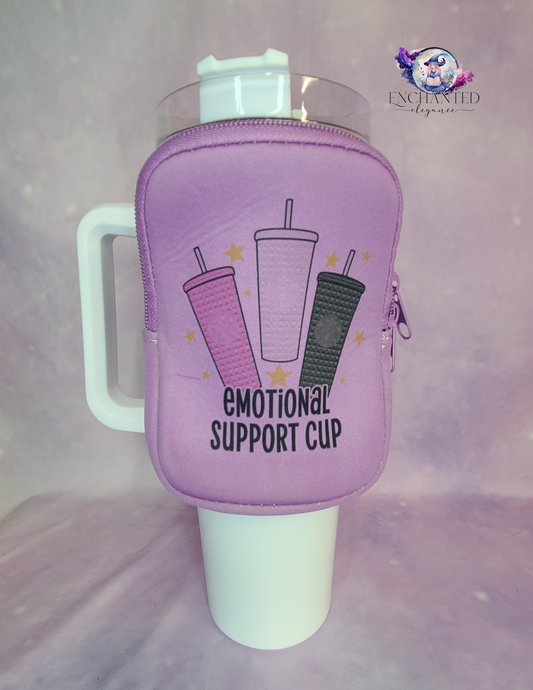 Emotional Support Cup Tumbler Pouch