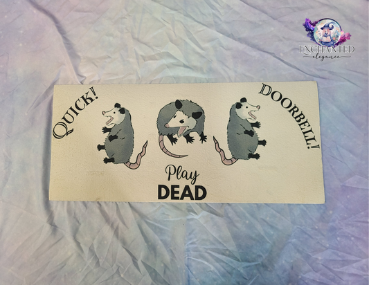 Quick! Doorbell! Play Dead! Interchangeable Doormat (Insert Only)
