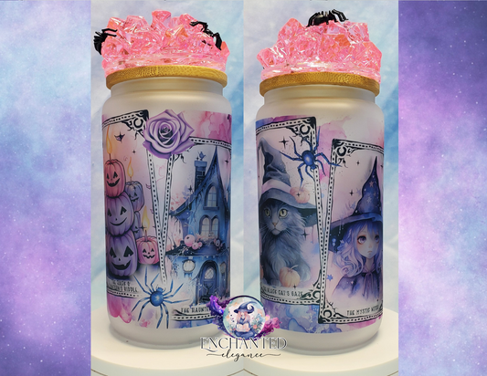 Tarot Glass tumbler with Topper