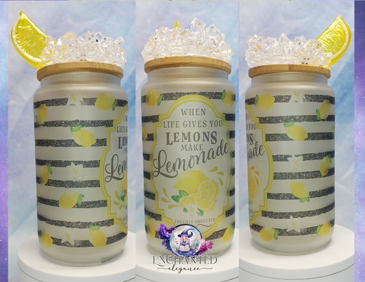 Lemonade Topper Glass Tumbler