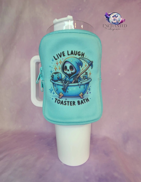 Live Laugh Toaster Bath Tumbler Pouch