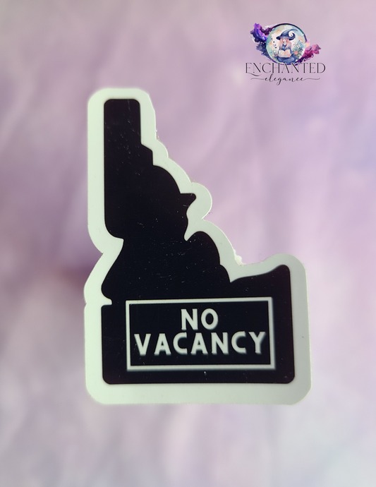 No Vacancy Sticker