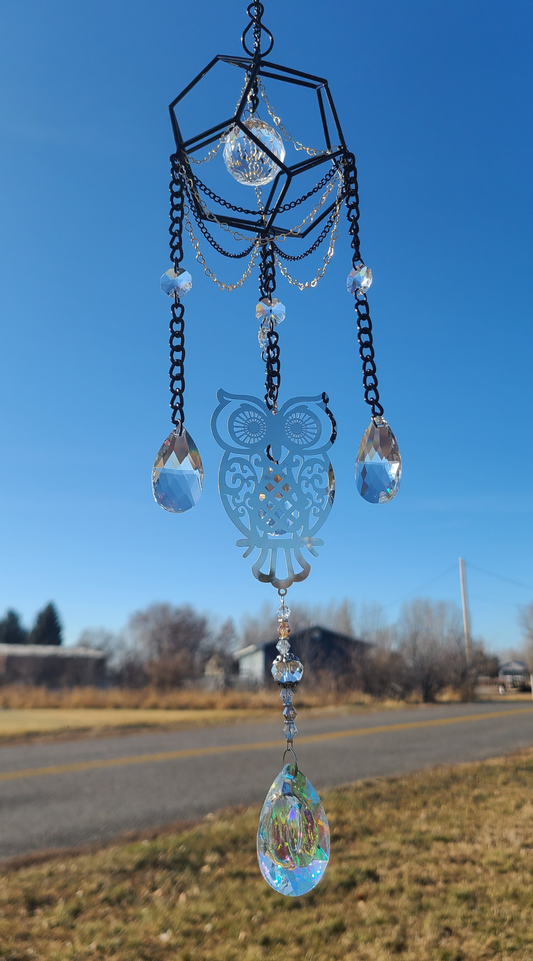 Hootie IN the Glowfish Chandelier Suncatcher