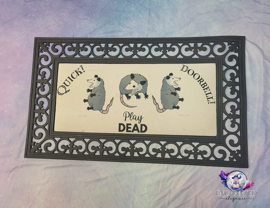 Quick! Doorbell! Pay Dead! Doormat