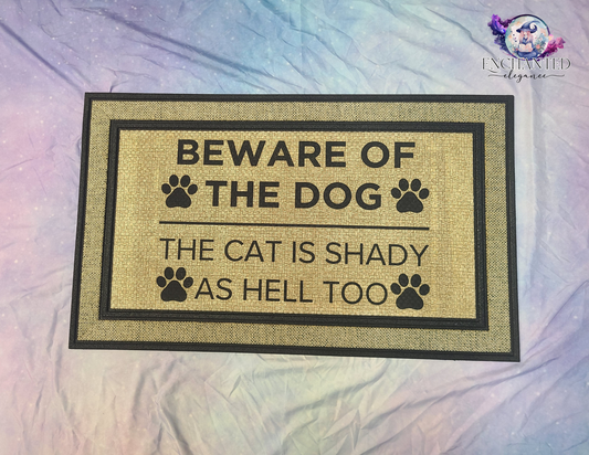 Beware Of The Dog Doormat